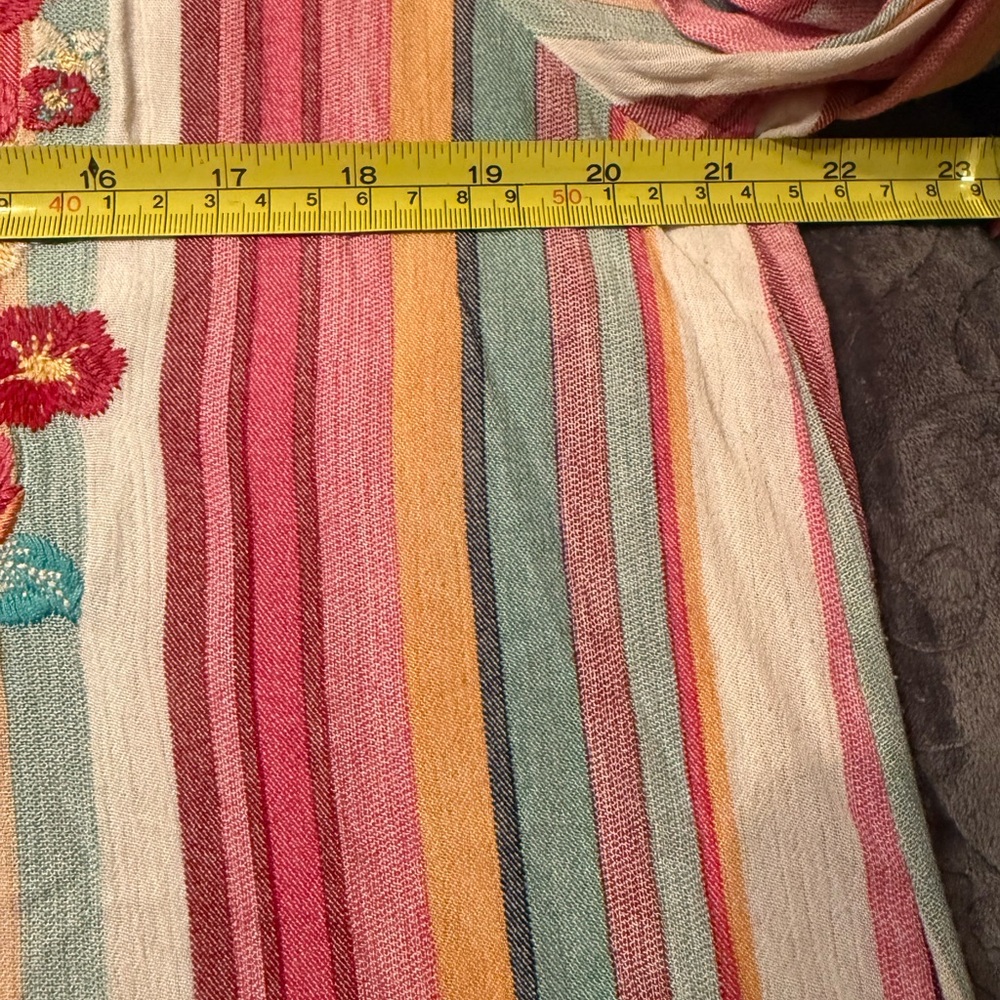 Floral Embroidered Striped (Savannah Jane Dup) Women's Top - Picture 12 of 12